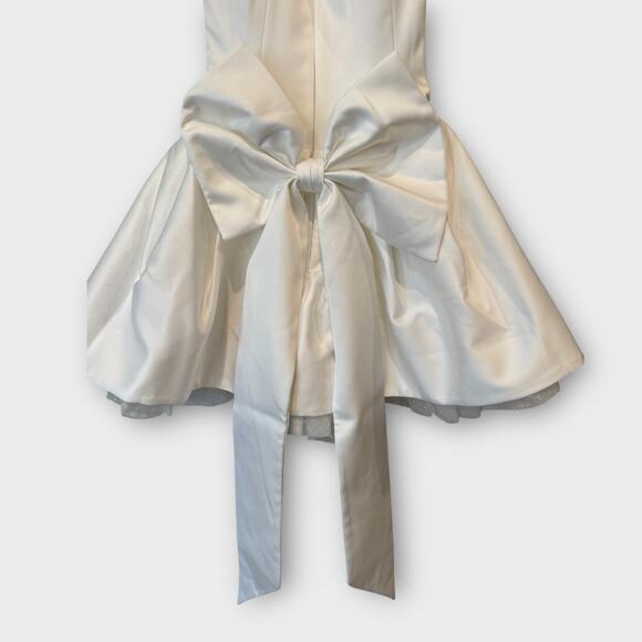 HOUSE OF CB Noele Bow Strapless Satin Mini Gown Size XS - Picture 11 of 16
